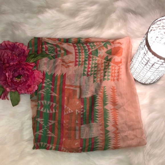 Neon Tribal Print Infinity Scarf - Picture 2 of 3